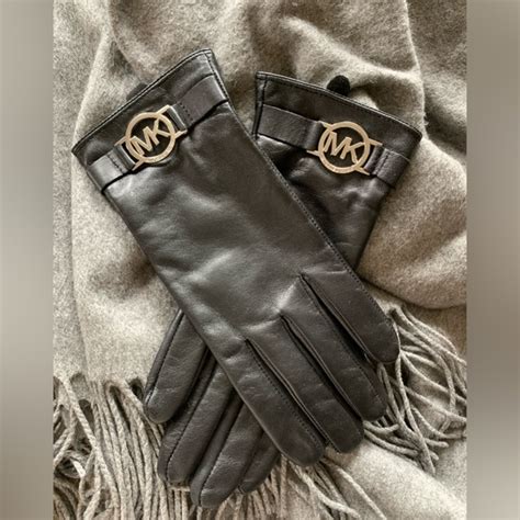 michael michael kors leather ornament gloves|Michael Kors gloves sale.